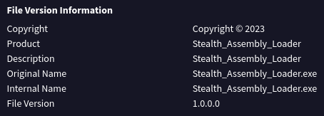 File version information on VirusTotal to 0efa77...edc262